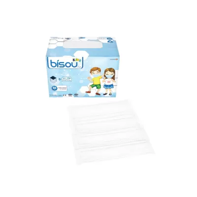 Khẩu Trang Y Tế 4 Lớp Bisou Kids Trắng